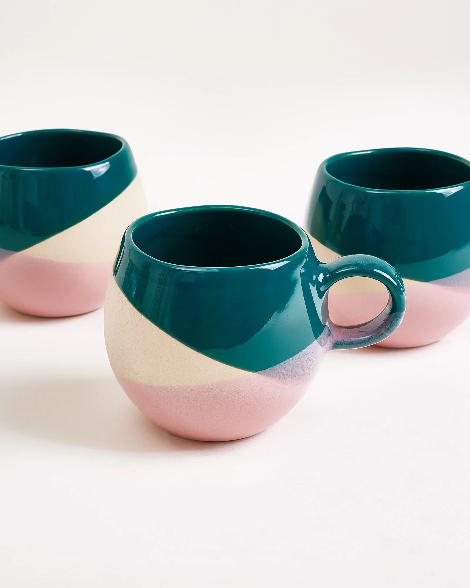 Bica Tasse klein dunkelgrün sand rosa 4er-Set - Image 2