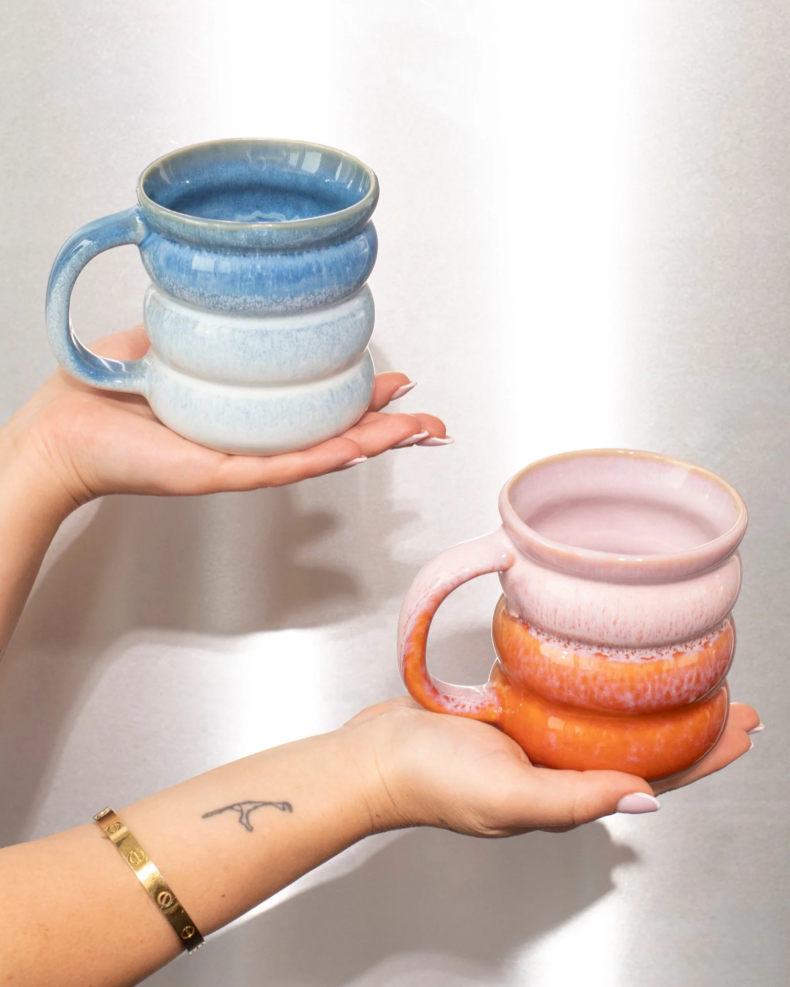 Ombra Tasse groß bubble rosa orange 6er-Set - Image 5