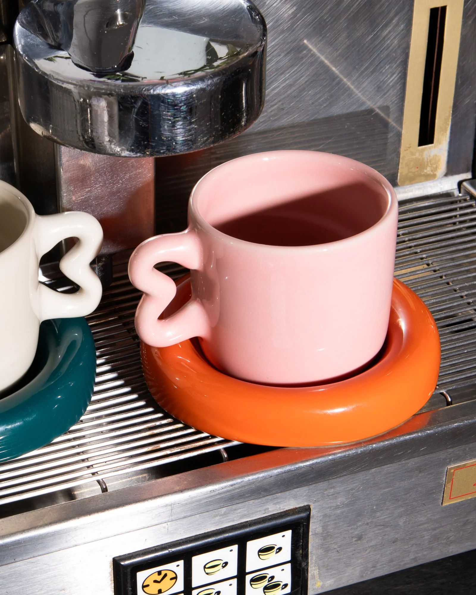 Seia Tasse & Untertasse Herz orange rosa - Image 2